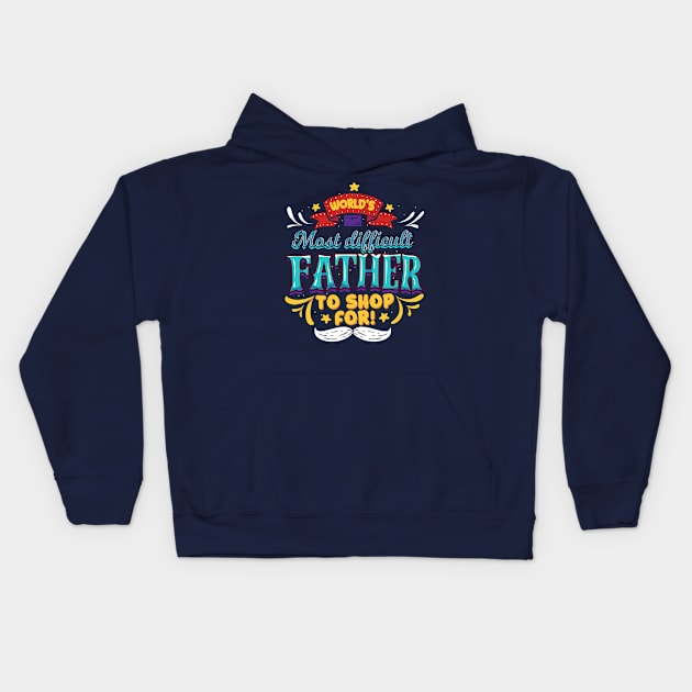 Funny Hard Shop For Last Minute Fathers' Day Gift Kids Hoodie by porcodiseno